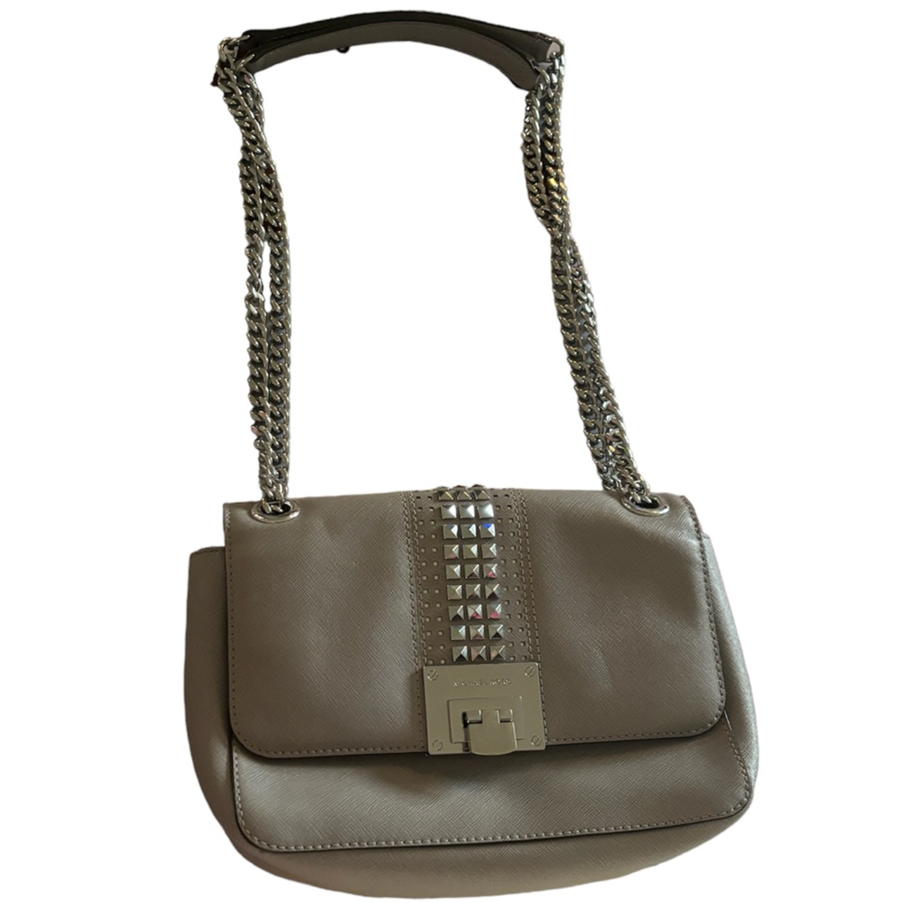 Micheal kors purse metallic grey